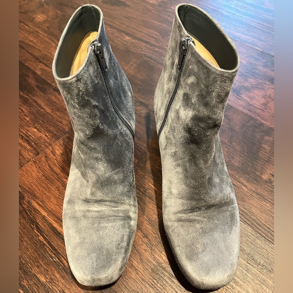 Christian Louboutin Grey Suede Booties Size 38.5